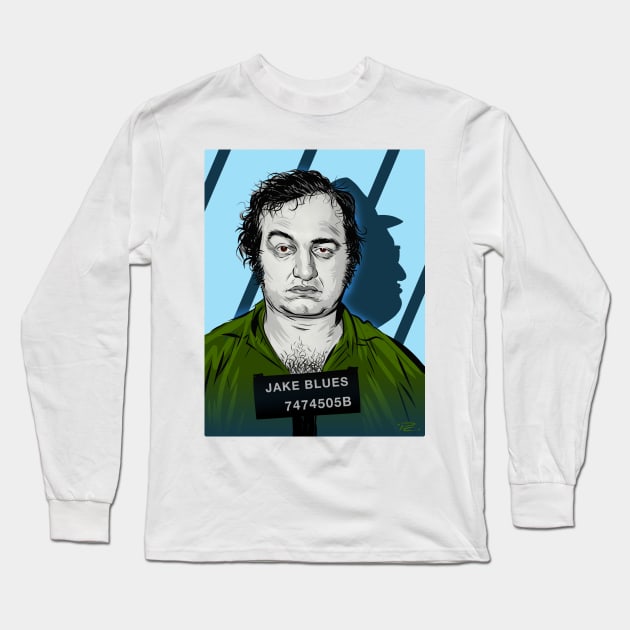 John Belushi - An illustration by Paul Cemmick Long Sleeve T-Shirt by PLAYDIGITAL2020